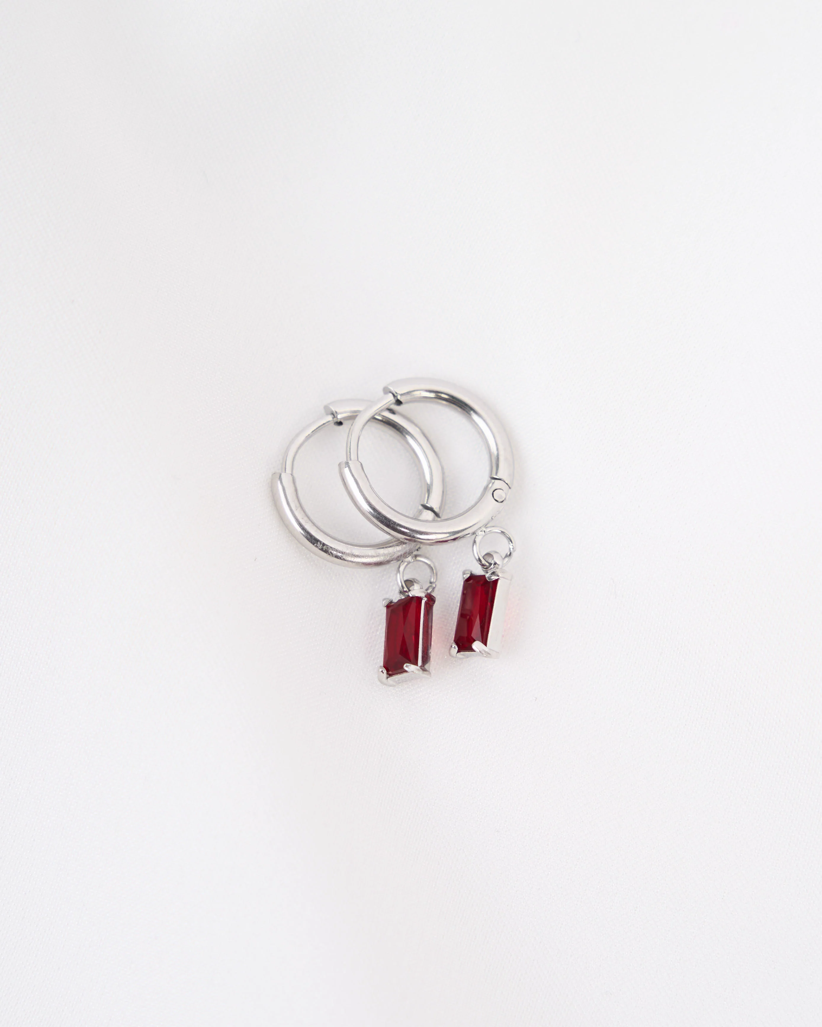Rebel Stone Hoop Earrings - Image 5